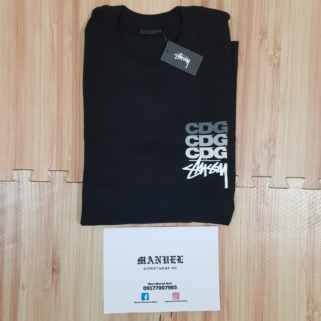 cdg stussy tee