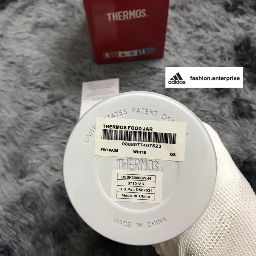 Supreme thermos stainless king cheap food jar and spoon white