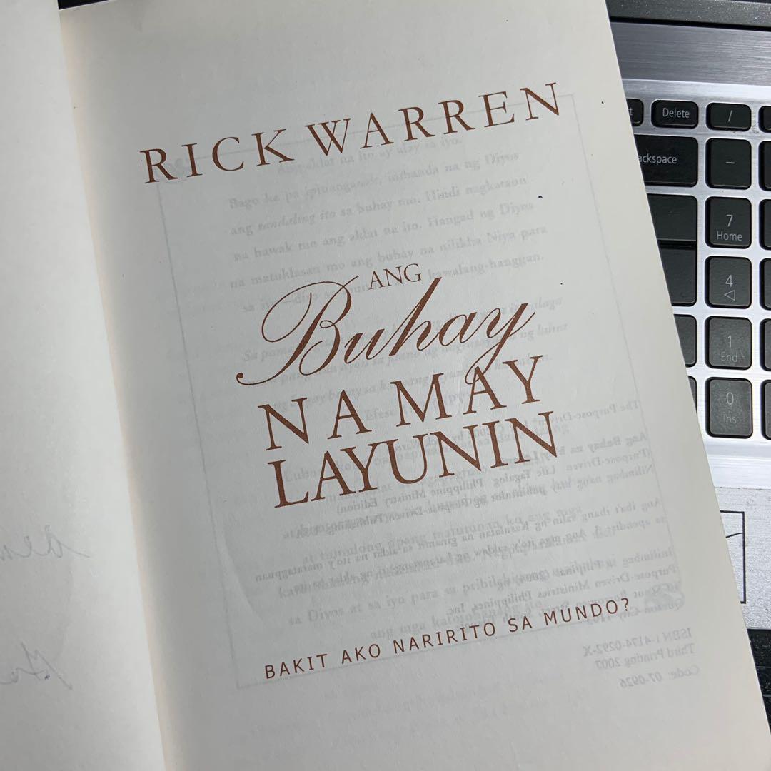 The Purpose Driven Life (Tagalog Version Ang Buhay na may Layunin) by