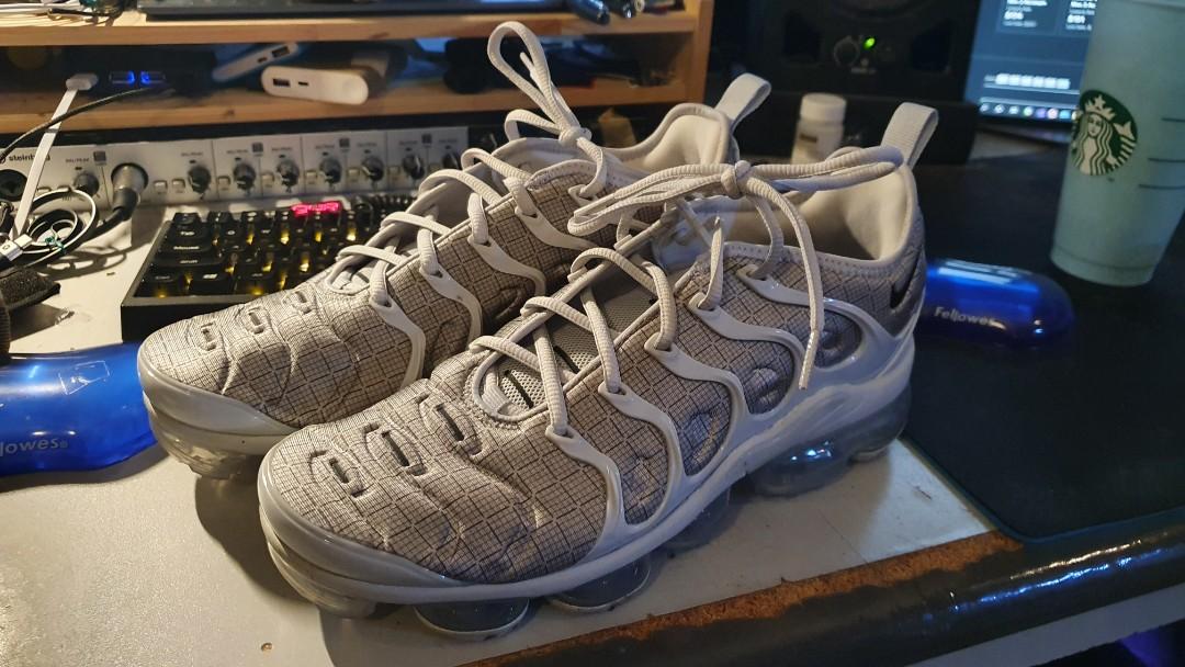 White and grey shop vapormax plus