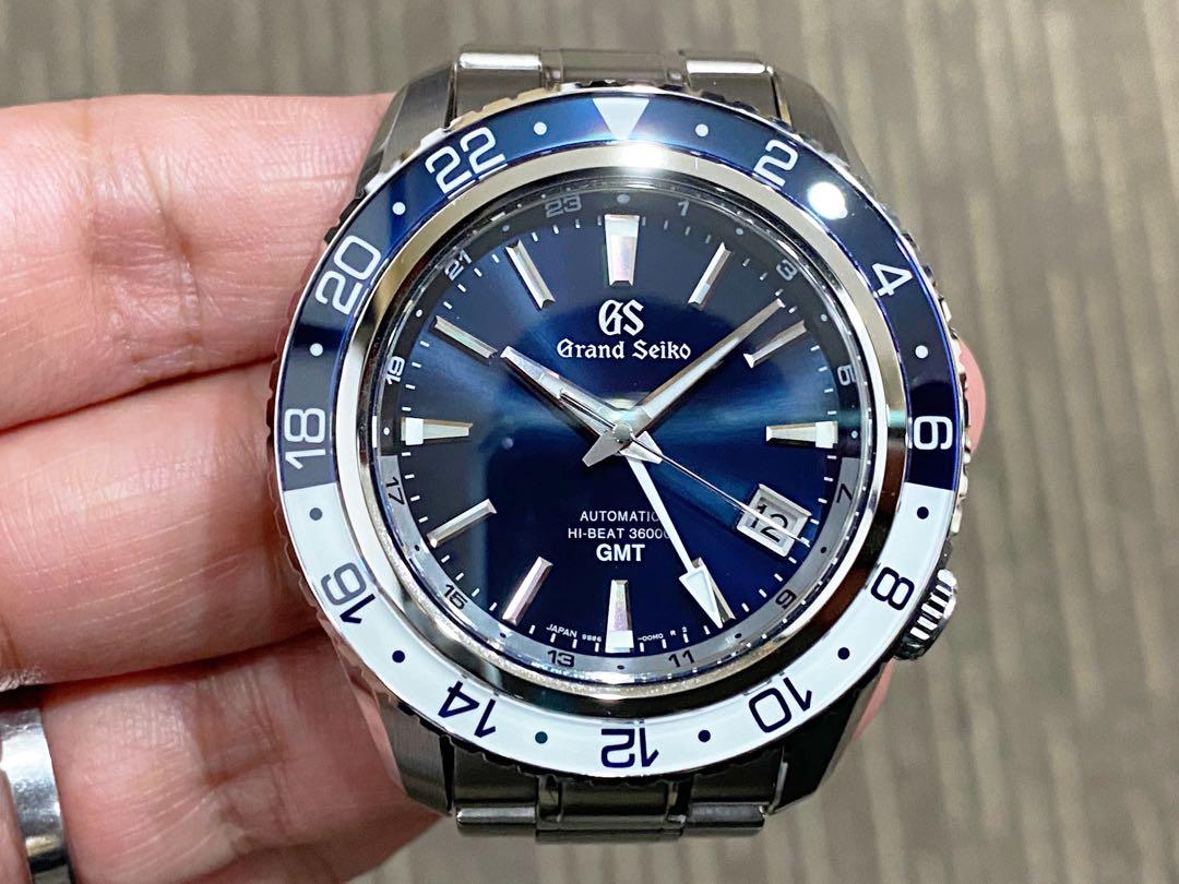 Very Mint Complete Oct 2020 Grand Seiko GS Hi Beat GMT Blue SBGJ237,  Luxury, Watches on Carousell