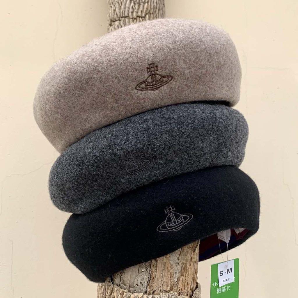 全新日本帶回Vivienne Westwood 羊毛貝雷帽, 她的時尚, 手錶及配件, 帽