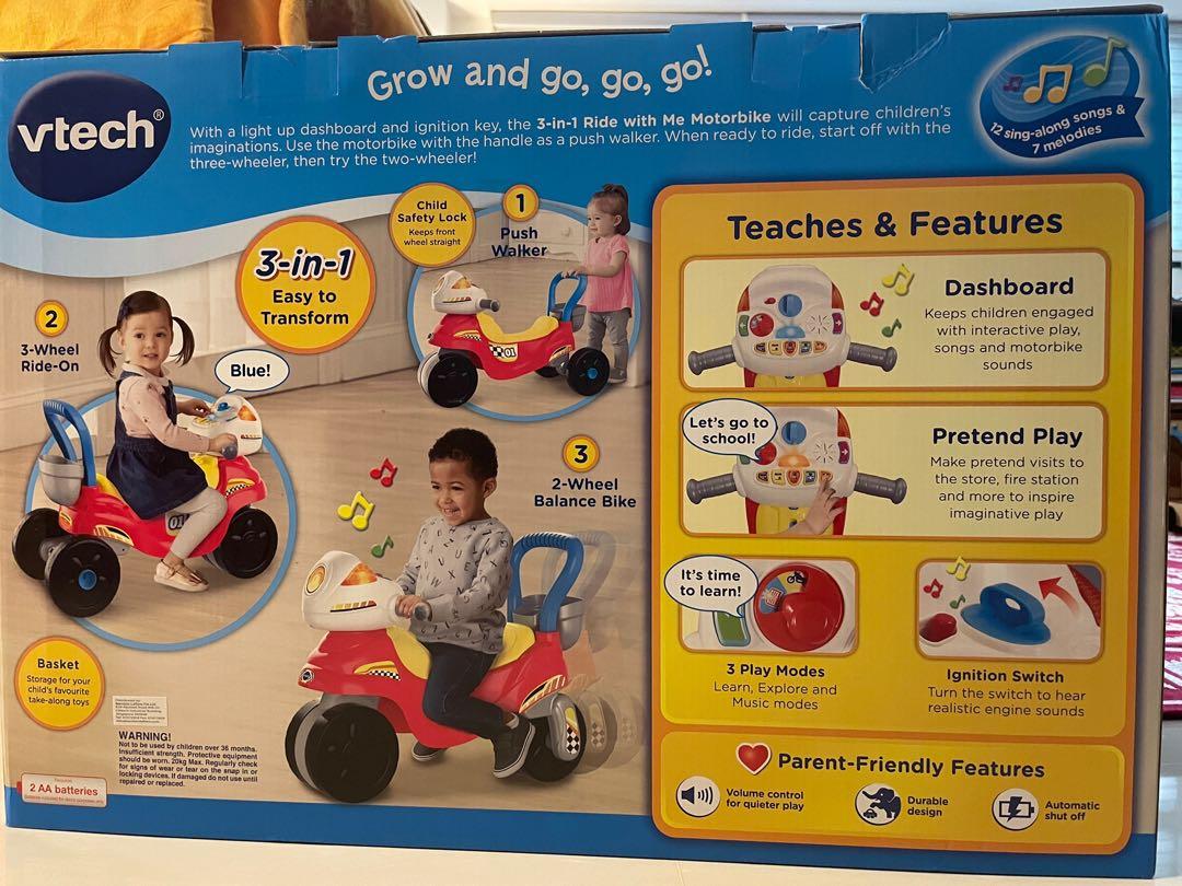 vtech 3 in 1 ride with me motorbike