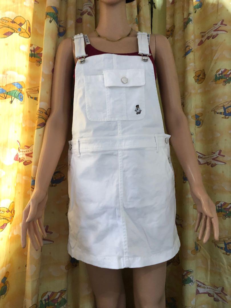 White jumper skirt Women s Fashion Dresses Sets Jumpsuits on Carousell