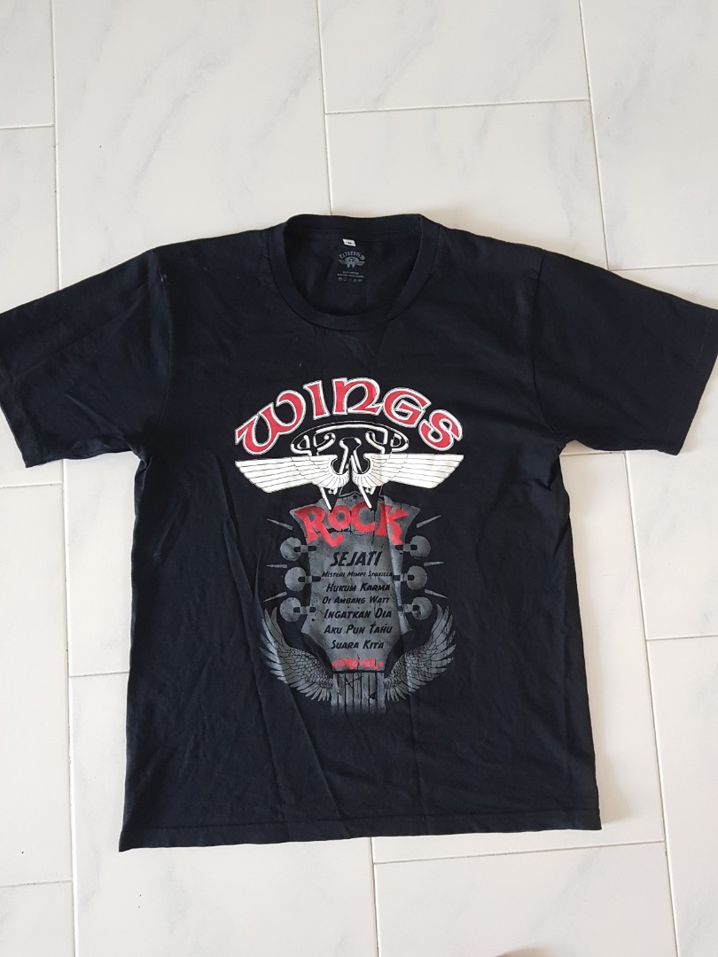 Wings (band) T-shirt, Men's Fashion 