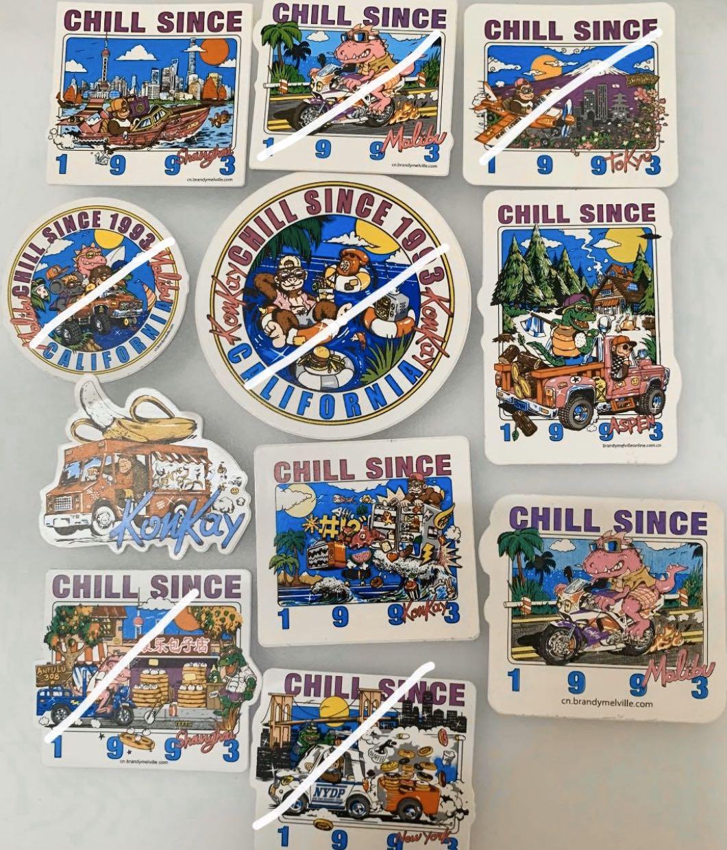 20 Authentic Brandy Melville Bm Assorted Stickers Chill Since Los Angeles Alien Flag Newport Design Craft Art Prints On Carousell The newest clothing & jewelry collection now in stores! 20 authentic brandy melville bm assorted stickers chill since los angeles alien flag newport