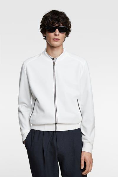 Pique bomber jacket zara 2025