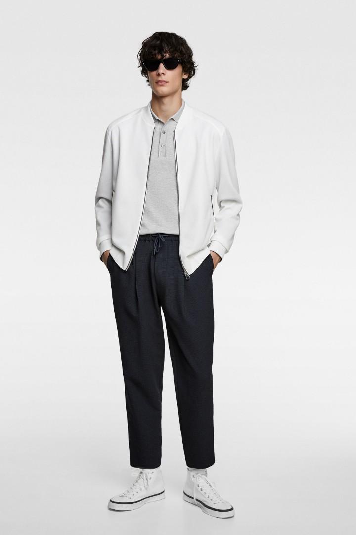 Authentic Brand new Zara Pique bomber jacket