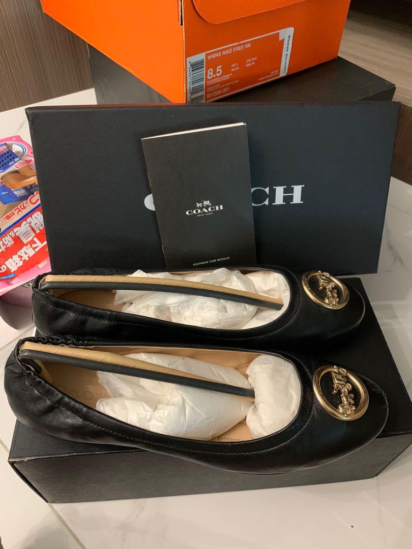 Authentic Coach Black Flat Shoes , Luxury, Sneakers & Footwear on  Carousell