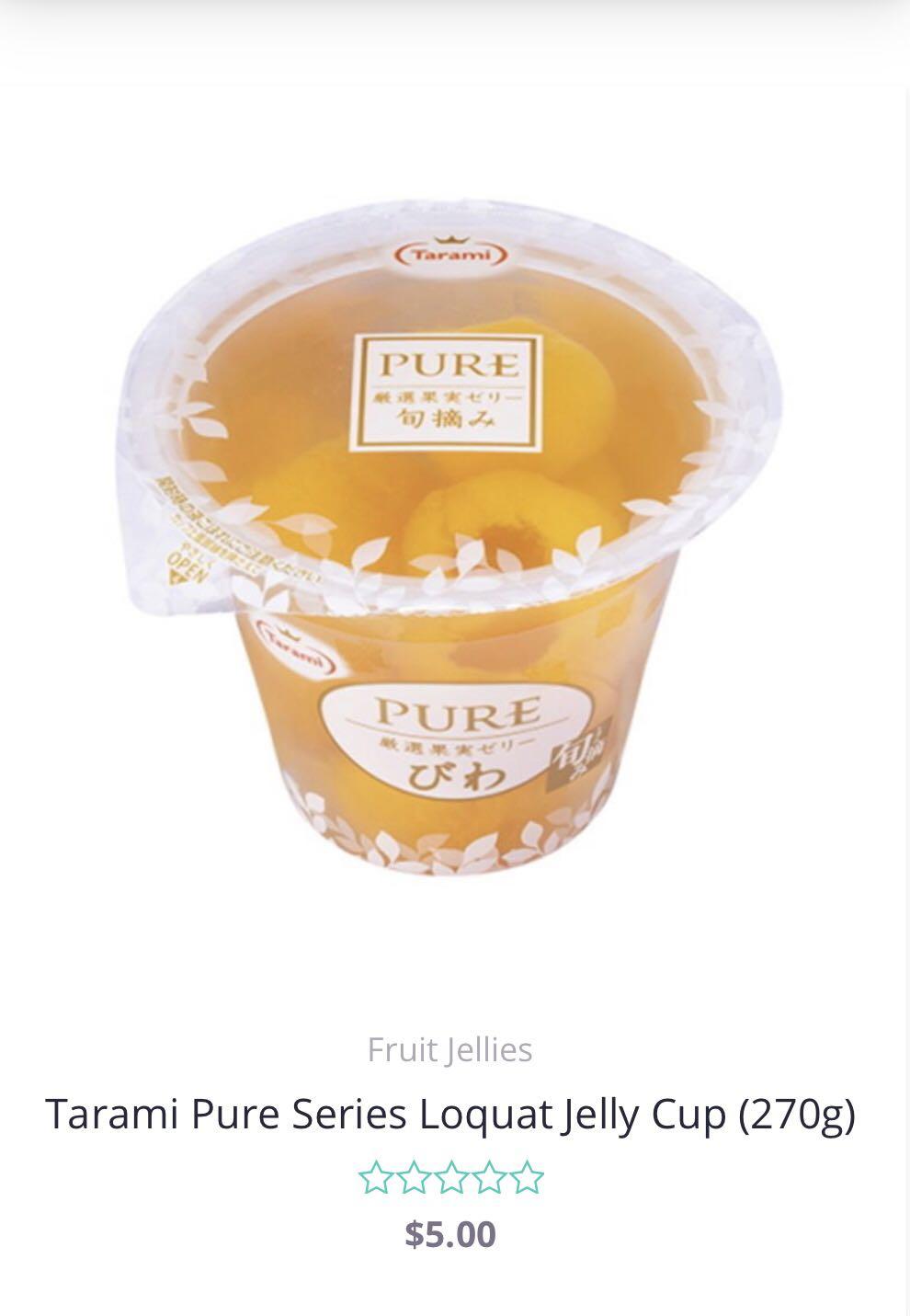 Authentic Tarami Fruit Jelly Pure Series 270g Food Drinks Packaged Snacks On Carousell