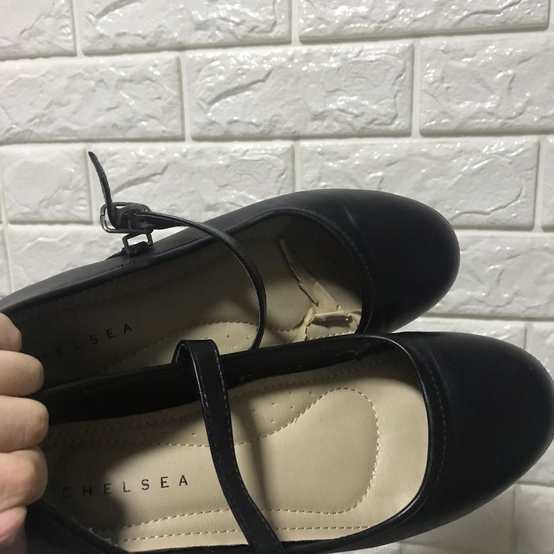 Details about   Black Flats Shoes With Bow Pour 18 Pouces  Doll School Access