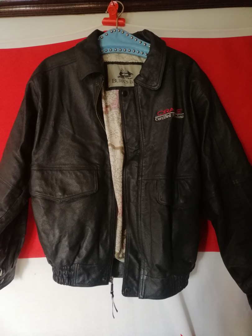 Burk's bay store leather jacket