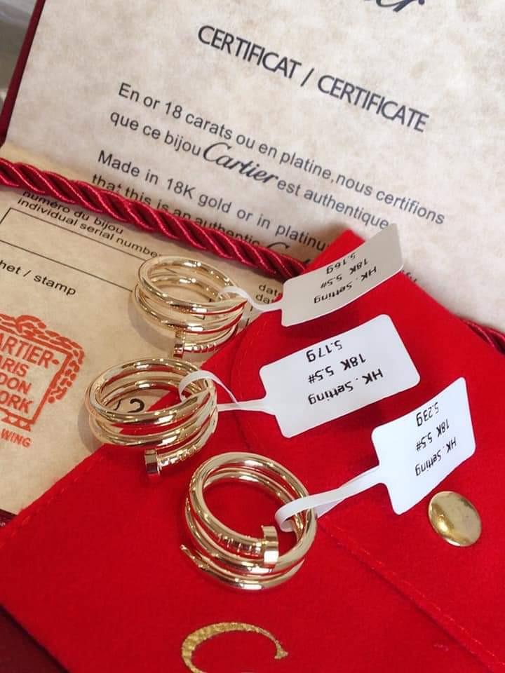 Cartier Nail Ring Double Loop HK Setting Luxury Accessories on Carousell