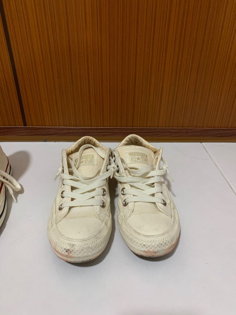 converse dirty white low cut