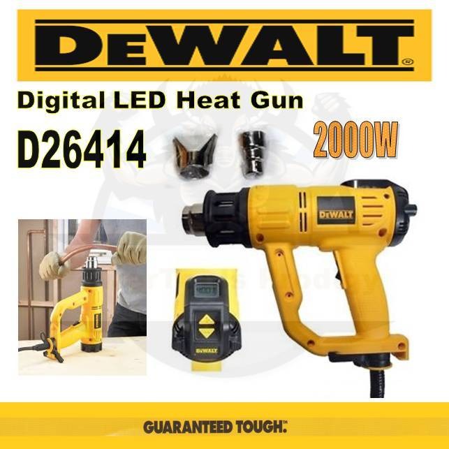 DeWalt D26414 2000W Premium Heat Gun with Dual Air Flow & LCD
