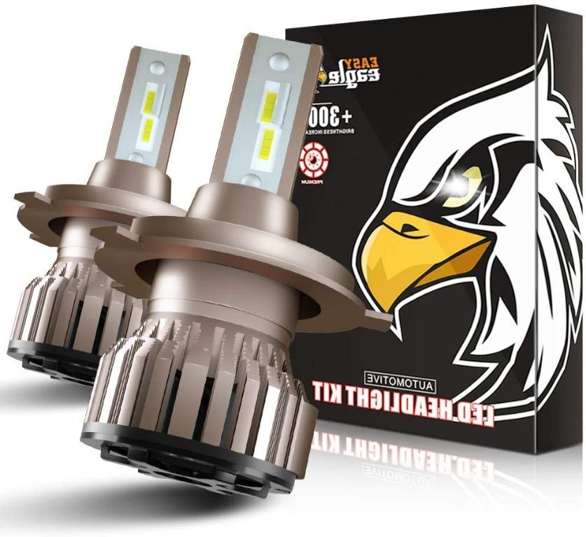 easy eagle h4 automotive led headlight kit 10800lm 6000k with mini cooling fan 53 car accessories electronics lights on carousell