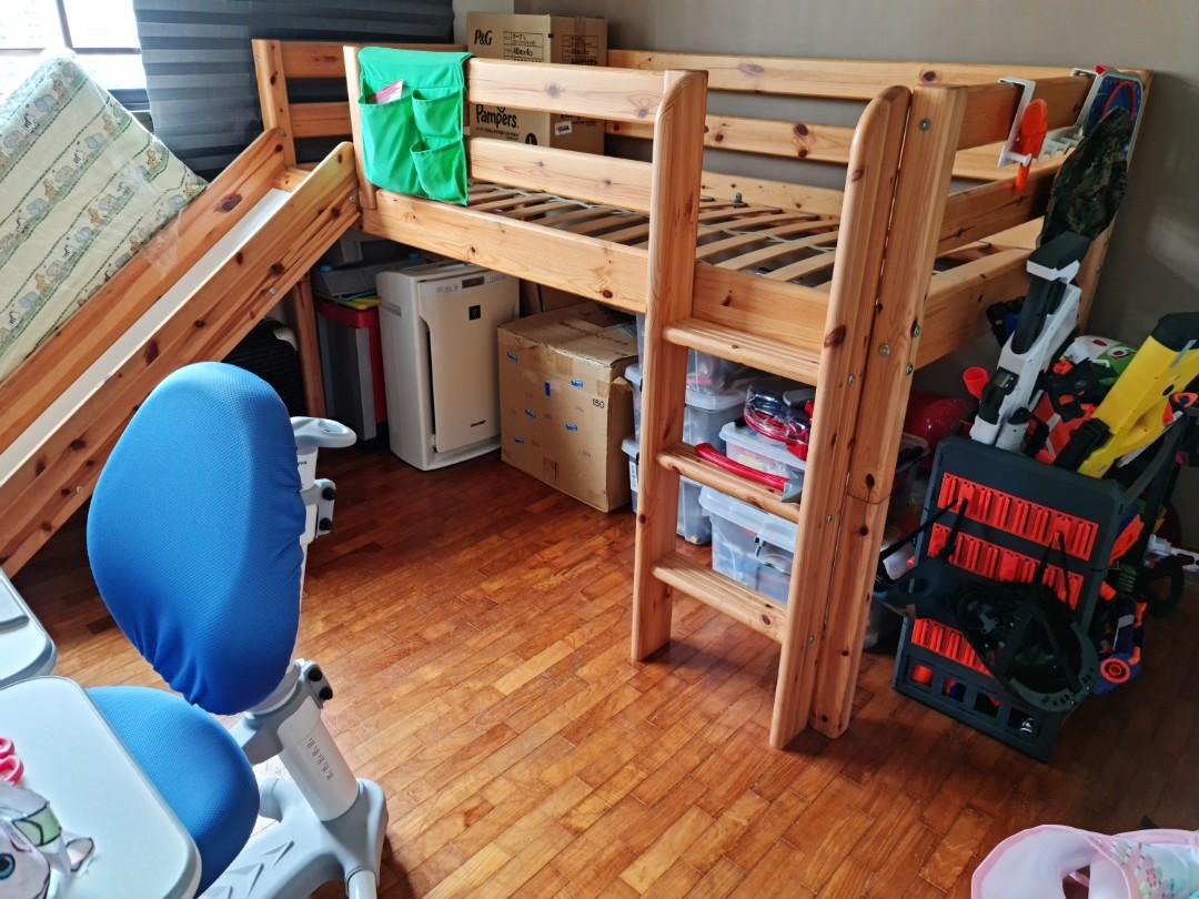 Flexa bunk bed with slide, Babies & Kids, Baby Nursery & Kids Furniture