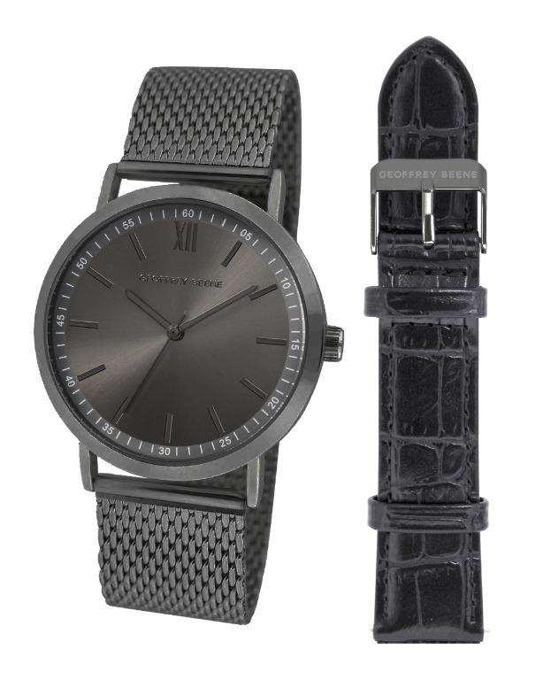 Geoffrey beene discount gunmetal watch