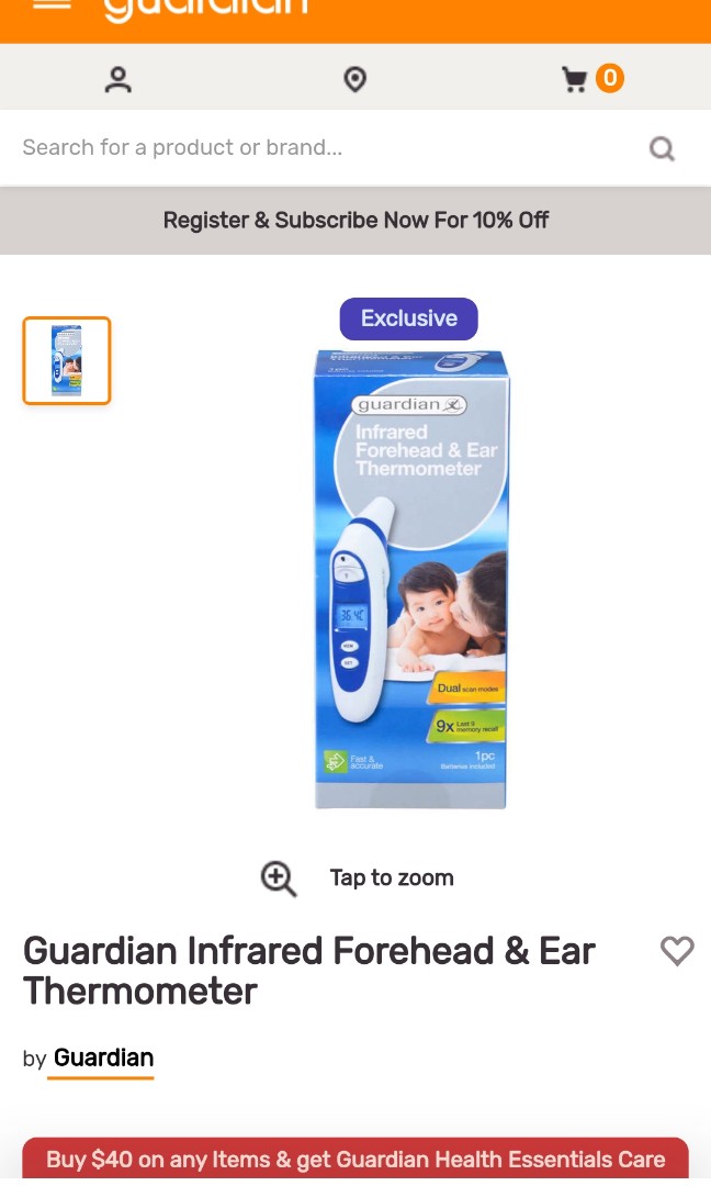 Guardian dual thermometer, Assistive Devices, Health Monitors & Gadgets