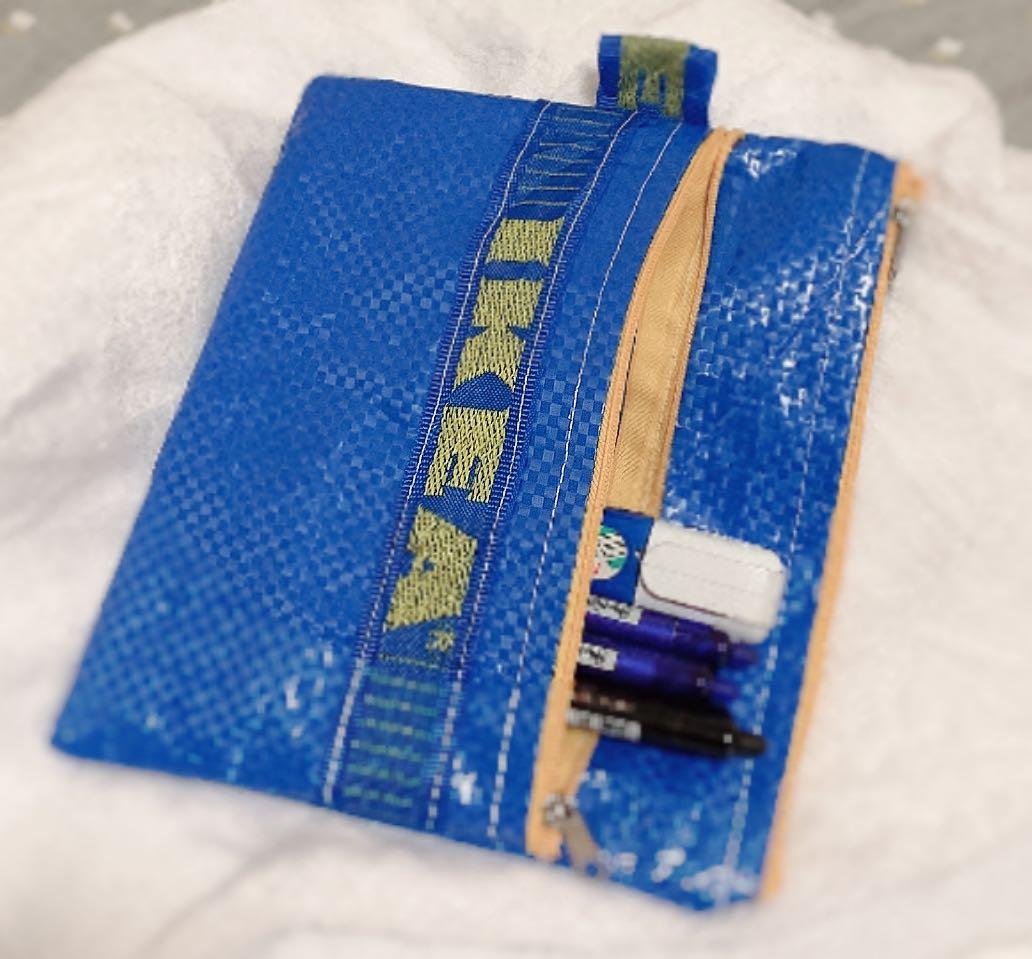 Handmade Ikea Themed Double Zipper Pouch, Hobbies & Toys, Stationery