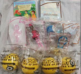 Happy meal Treetop twins Pikmi pops and Minions
