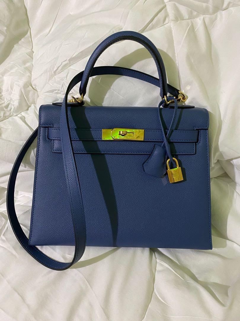 INSTOCK] Hermes Kelly 28 Sellier Vert Bosphore in Epsom, GHW Stamp D,  Luxury, Bags & Wallets on Carousell