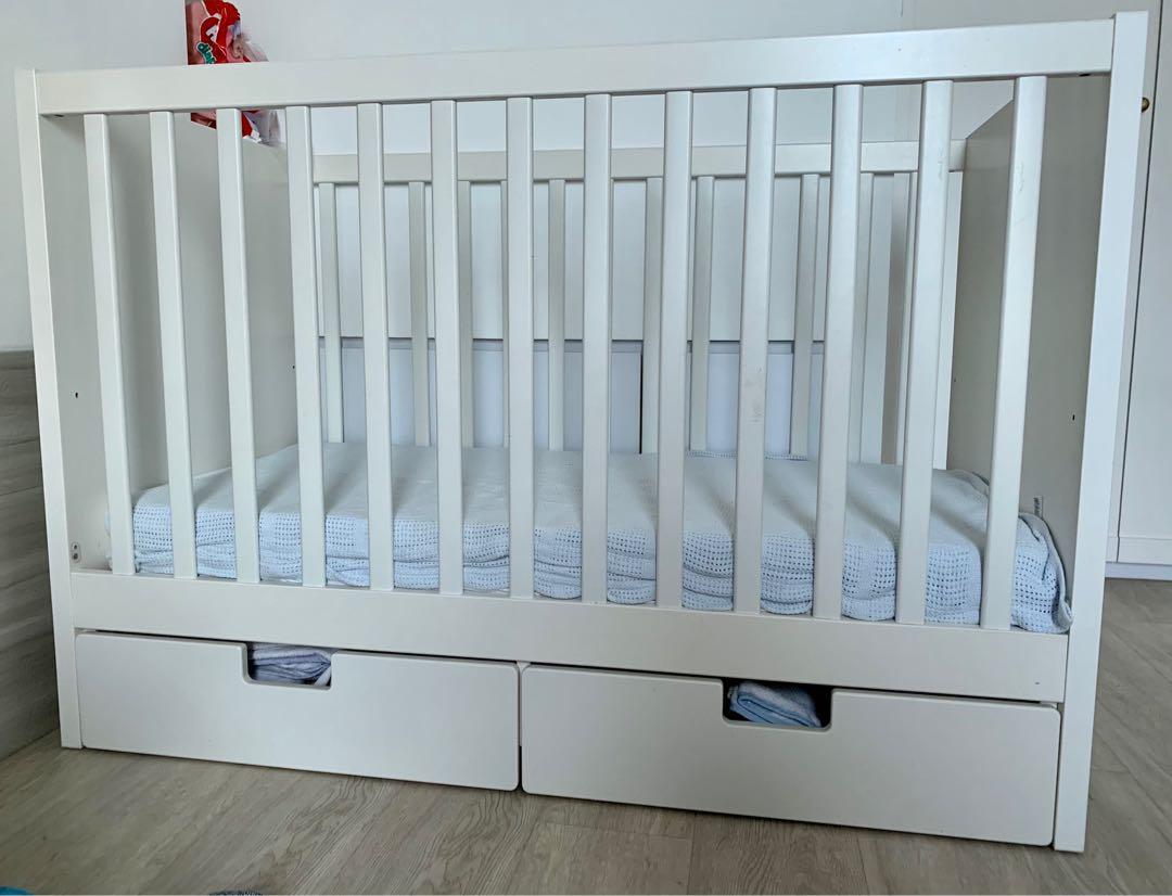 Ikea cot with drawers crib, Babies & Kids, Baby Nursery & Kids