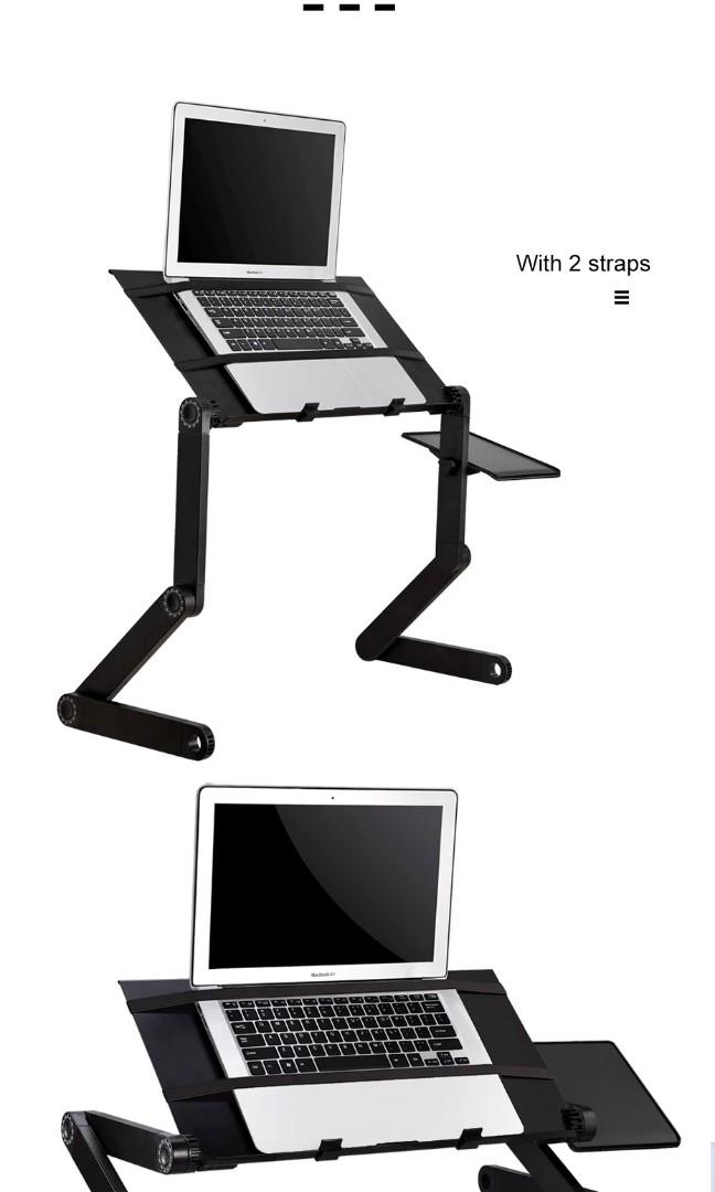 Laptop Stand For Bed Table Adjustable Portable FoldingAluminum Alloy Ergonomic Computer Desk