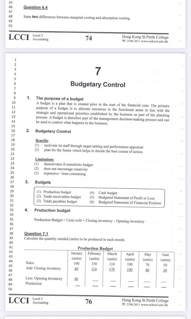 LCCI level 3 accounting 參考書 pdf, 教科書 Carousell