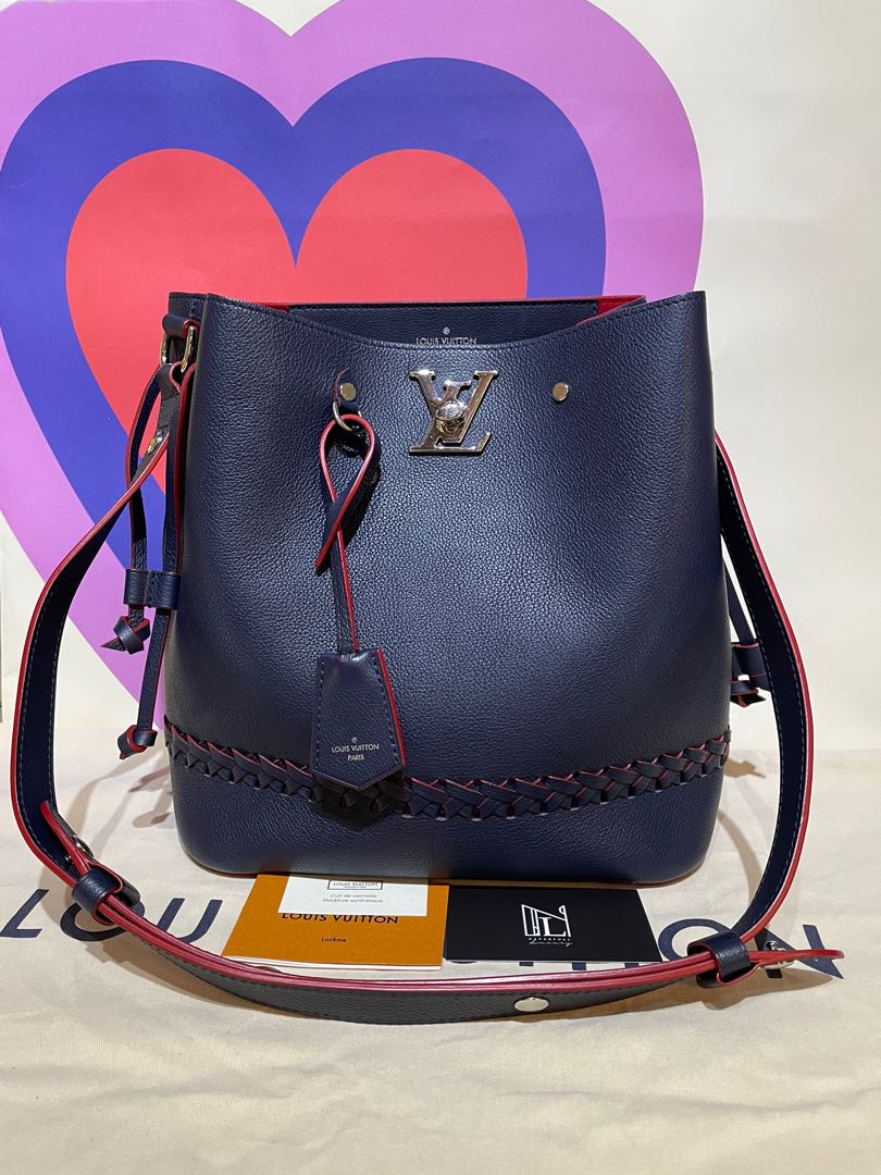 Louis Vuitton Lockme Bucket Bag in Marine Rouge Calfskin - SOLD