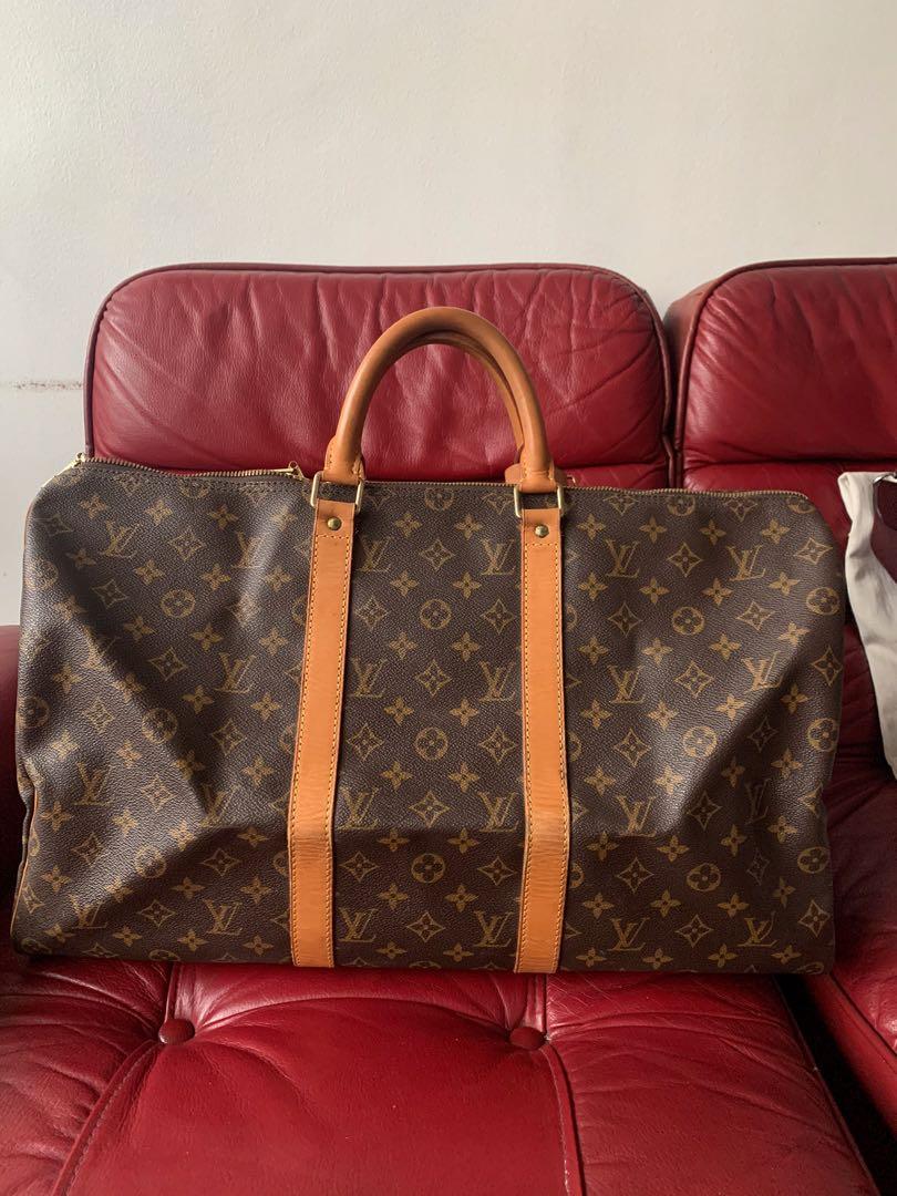 LV Keepall 45 Monogram Canvas Travel Bag (Category: Luxury Bags & Wallets) located in Marikina City. Submitted by allaboutbranded.ph (Listing ID 1055244581, Image 1). Description: Good condition Travel bag With dust bag.