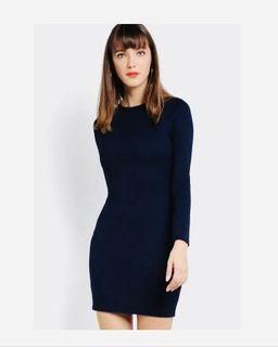 BNWT Miss Selfridge Navy Dark Blue Bodycon Dress With Cut Out Back