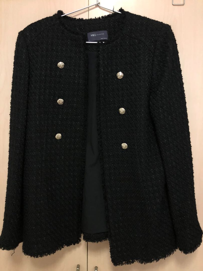 M&S Tweed Jacket, Women's Fashion, Coats, Jackets and Outerwear on ...