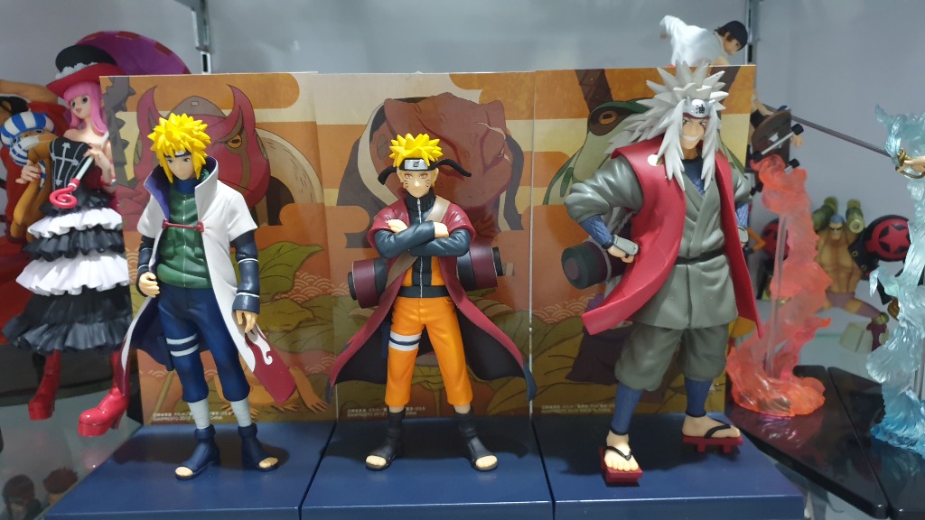 Naruto Ichiban Kuji Naruto, Minato Namikaze, Jiraiya figures [SET