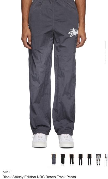 Nike X Stussy Beach Track Pants Off Noir, Men's Fashion