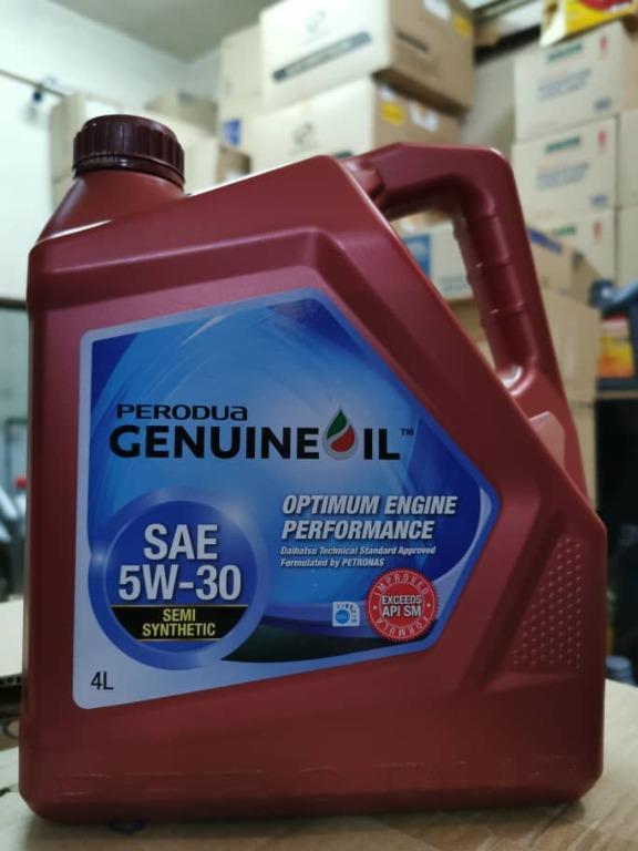 [ORIGINAL] PERODUA SAE 5W-30 SEMI SYNTHETIC ENGINE OIL [4L], Auto ...