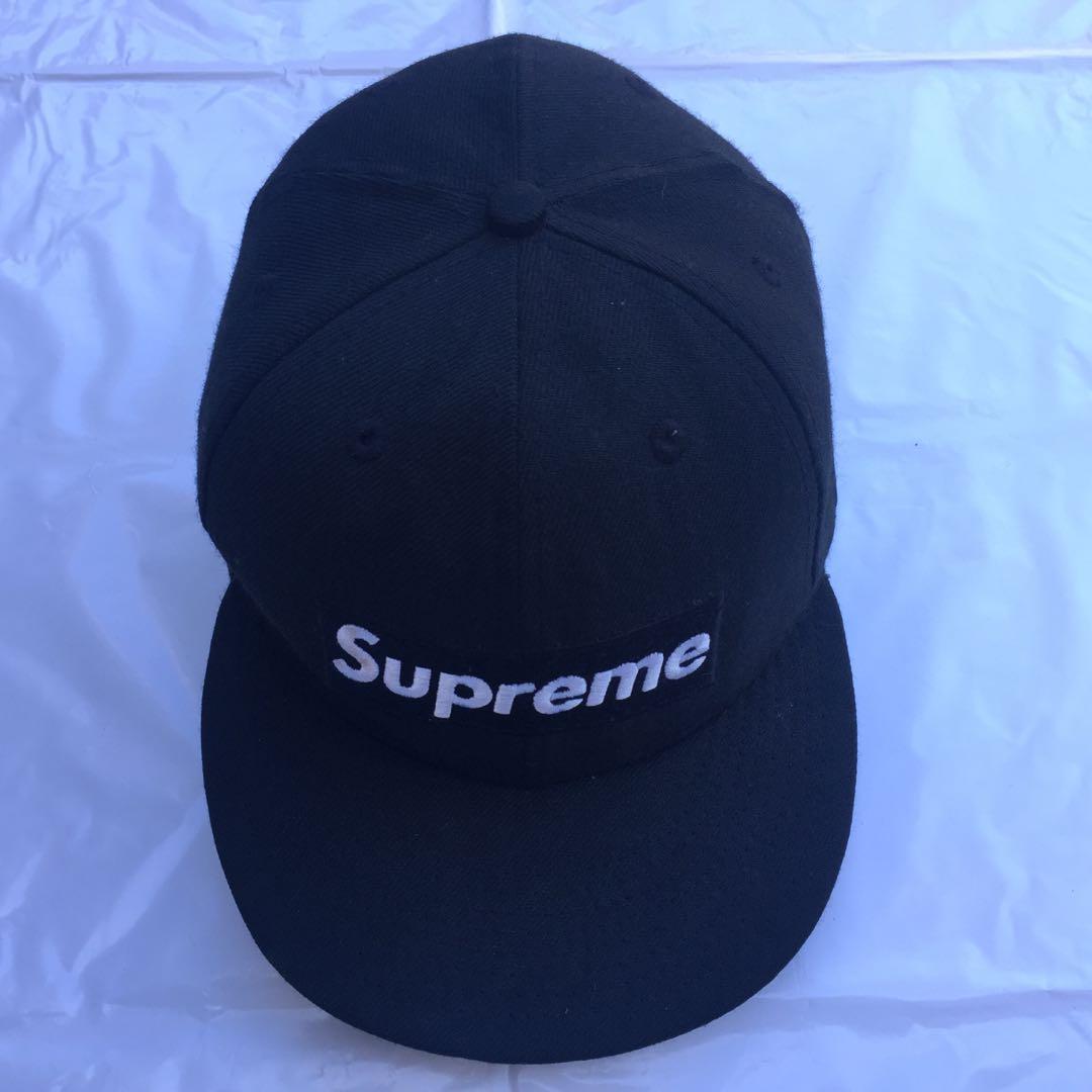 PO SUPREME BOX LOGO NEW ERA USA FLASH WORLD FAMOUS ONE SIZE FITS ALL Black  Denim L21.5, Men's Fashion, Watches  Accessories, Caps  Hats on Carousell