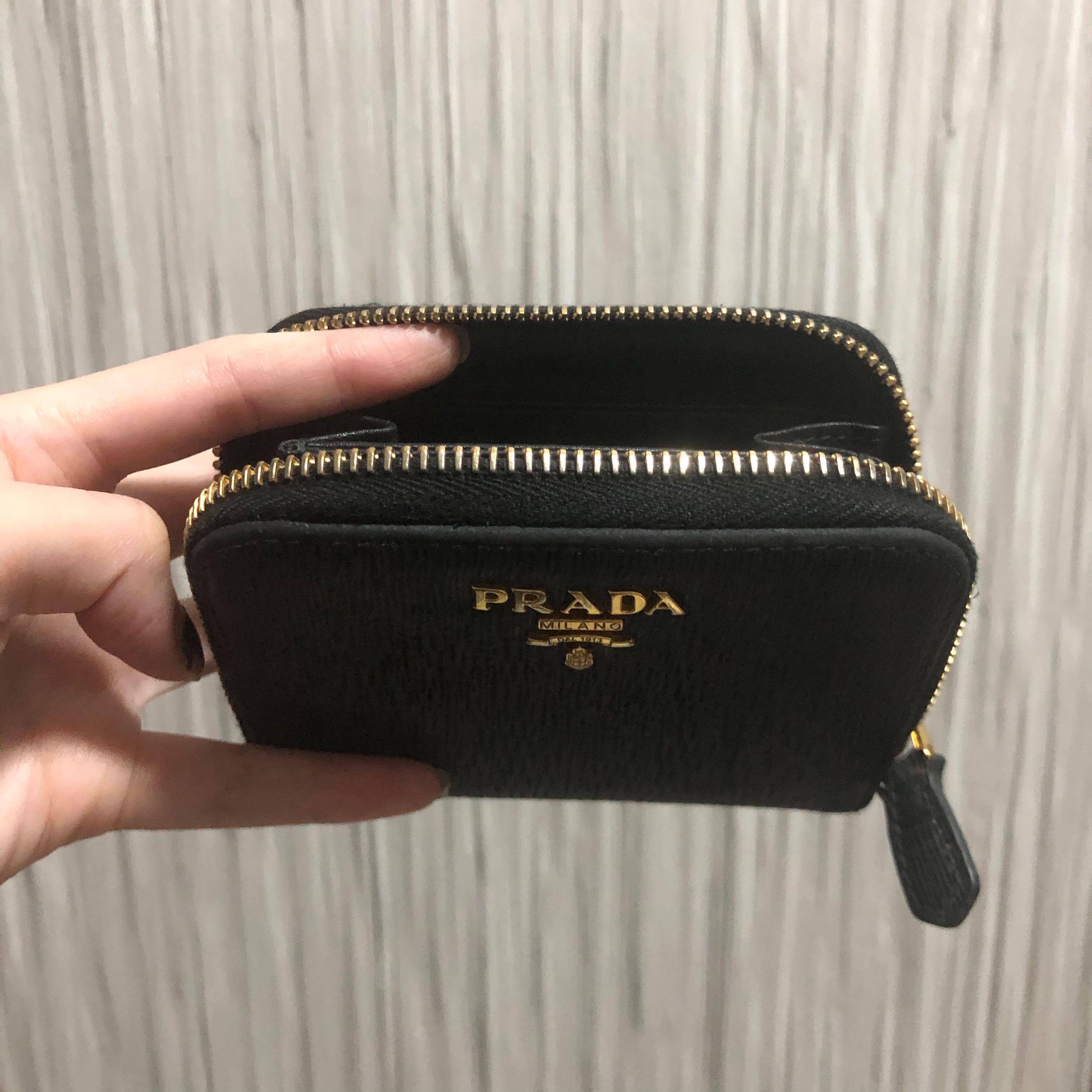 Prada zip sales coin purse