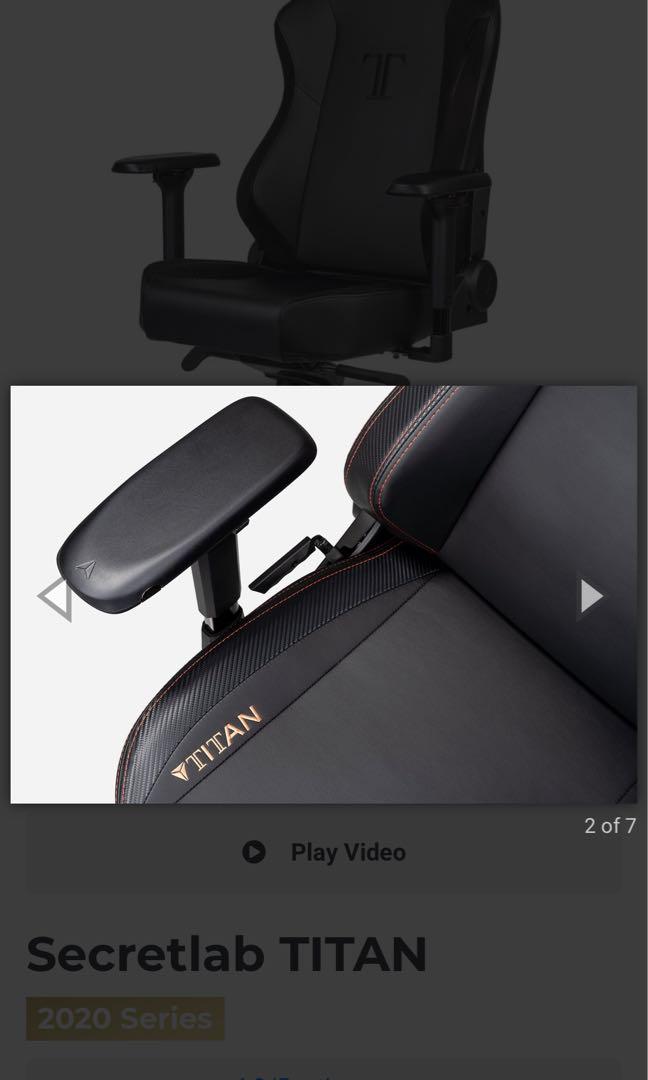Secretlab TITAN black Prime 2.0 Gaming Chair Furniture Home