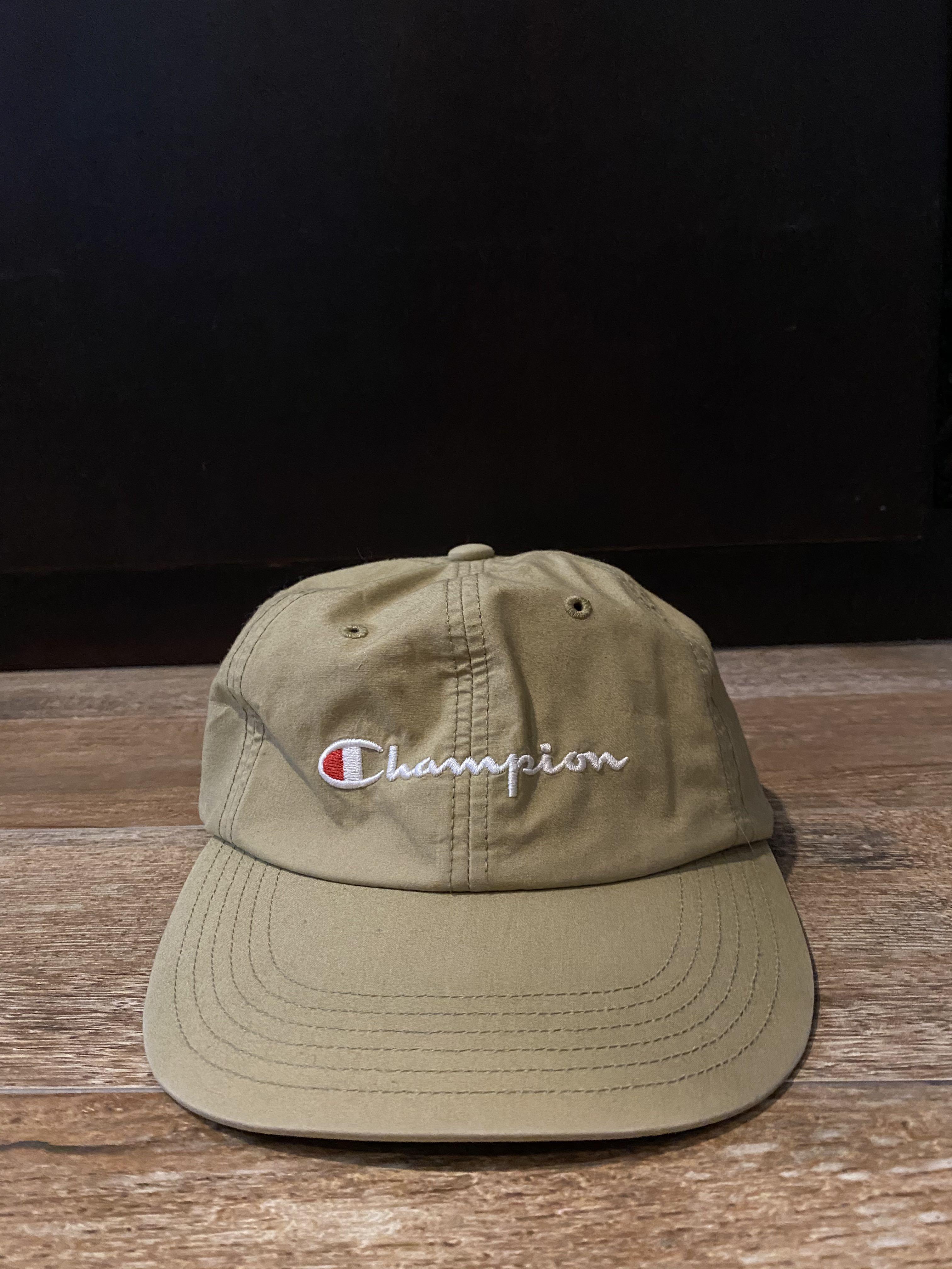 champion script hat