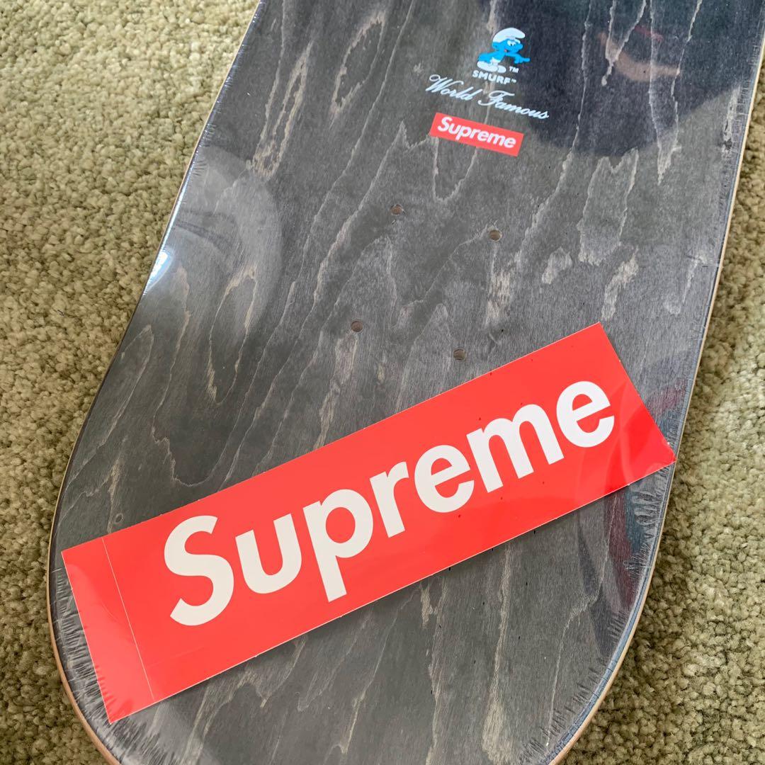 Supreme X Smurfs Skateboard Deck Red