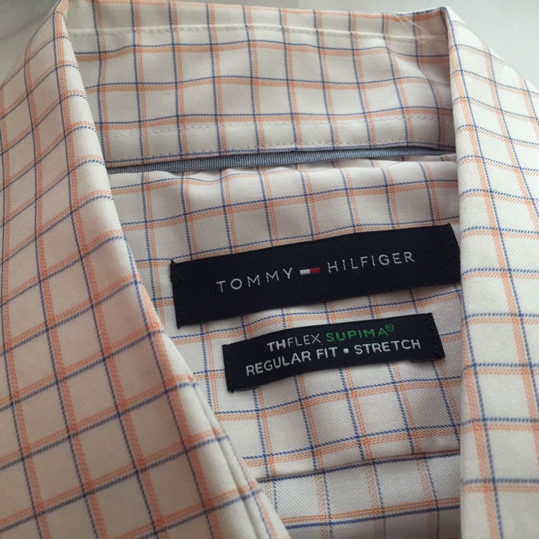 TOMMY HILFIGER TH Flex Supima Stretch Check Dress Shirt Men s
