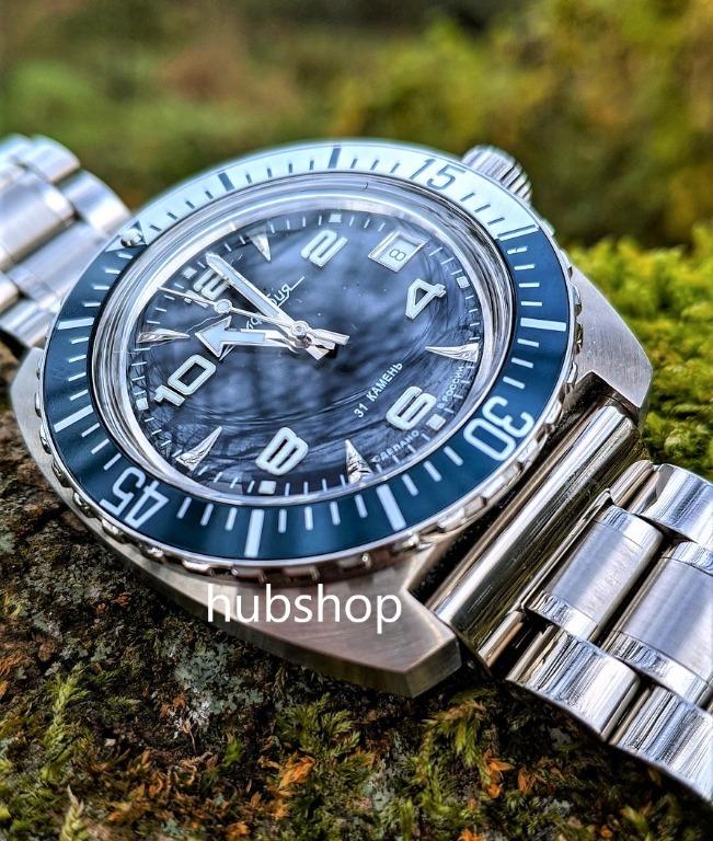 Vostok Amphibia Blue or Green Diver 200 M Water Resistant