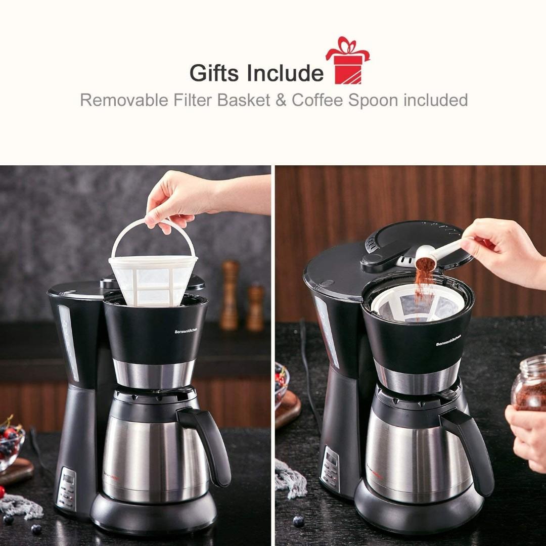 WTS BonsenKitchen CM8761 Coffee Maker Machine 10 Cup, TV & Home