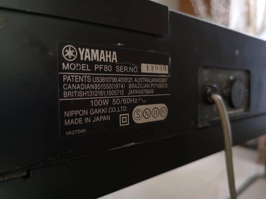 Yamaha Pf80 Keyboard, Hobbies & Toys, Music & Media, Musical