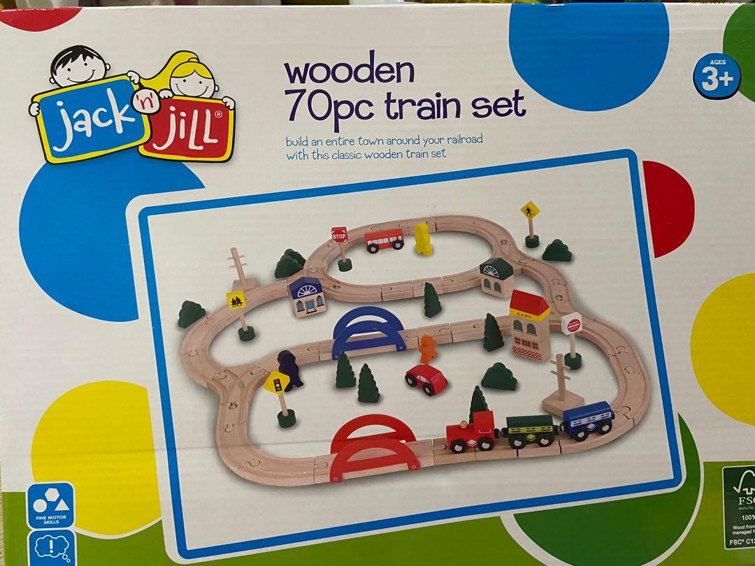 jack and jill wooden train set