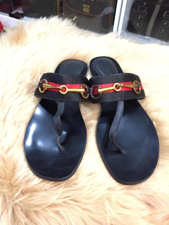 genuine leather gucci slides women