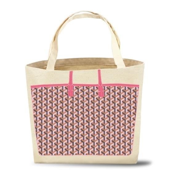 美國my Other Bag 米白色帆布sophia Pink 惡攪goyard 手挽袋 女裝 手袋及銀包 長銀包 Carousell
