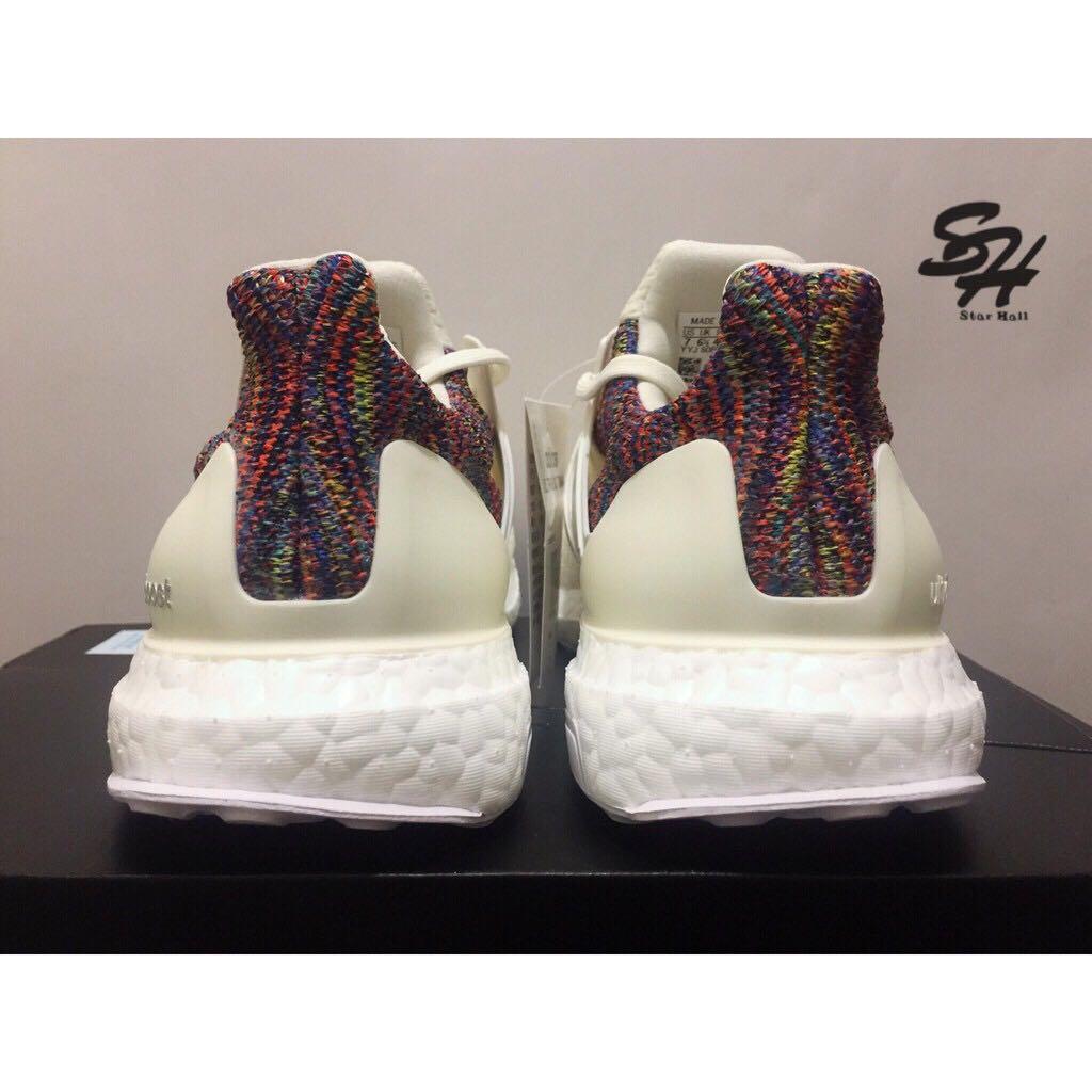 ADIDAS ULTRABOOST DNA 奶油白彩虹編織FZ3805, 他的時尚, 鞋, 運動鞋在旋轉拍賣