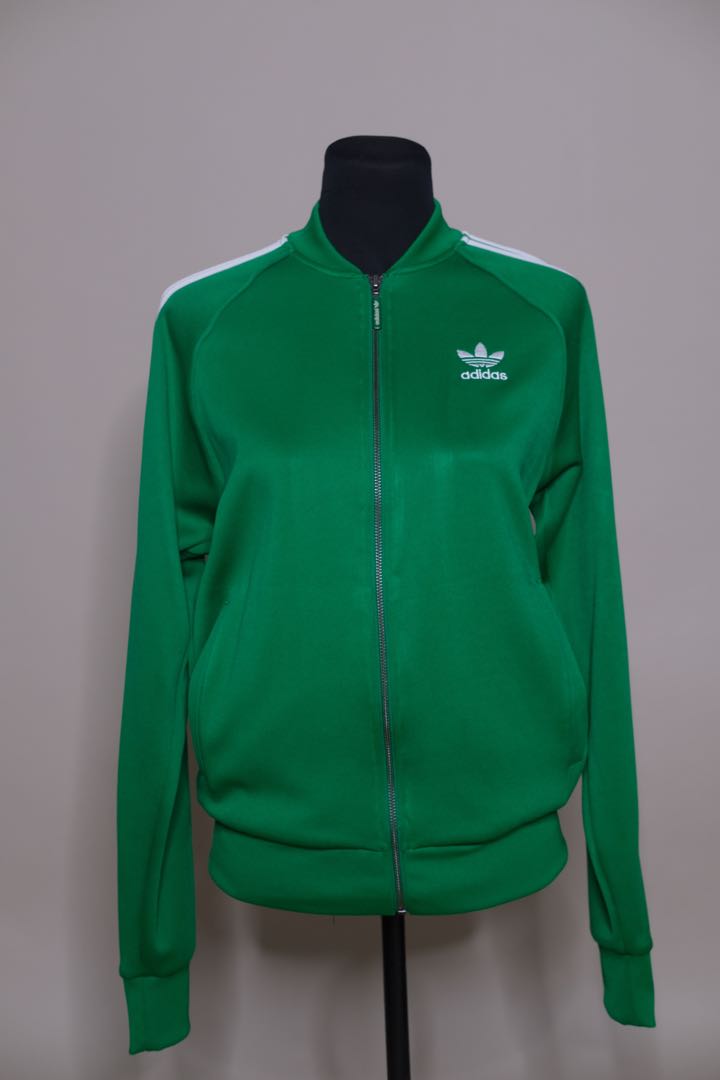 adidas track jacket green